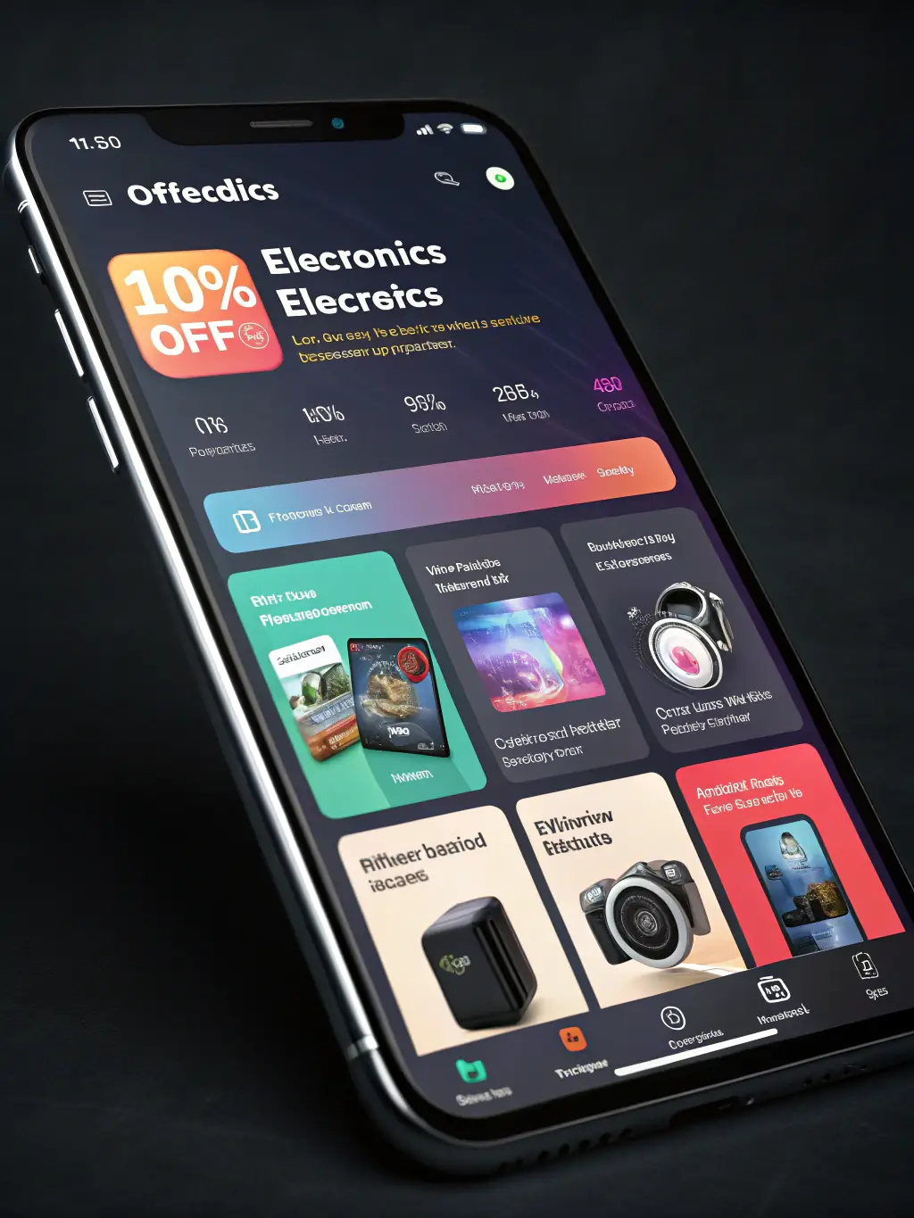 An icon of a mobile phone displaying a list of products with prices, representing the user-friendly presentation of deals on PriceShop.ai.